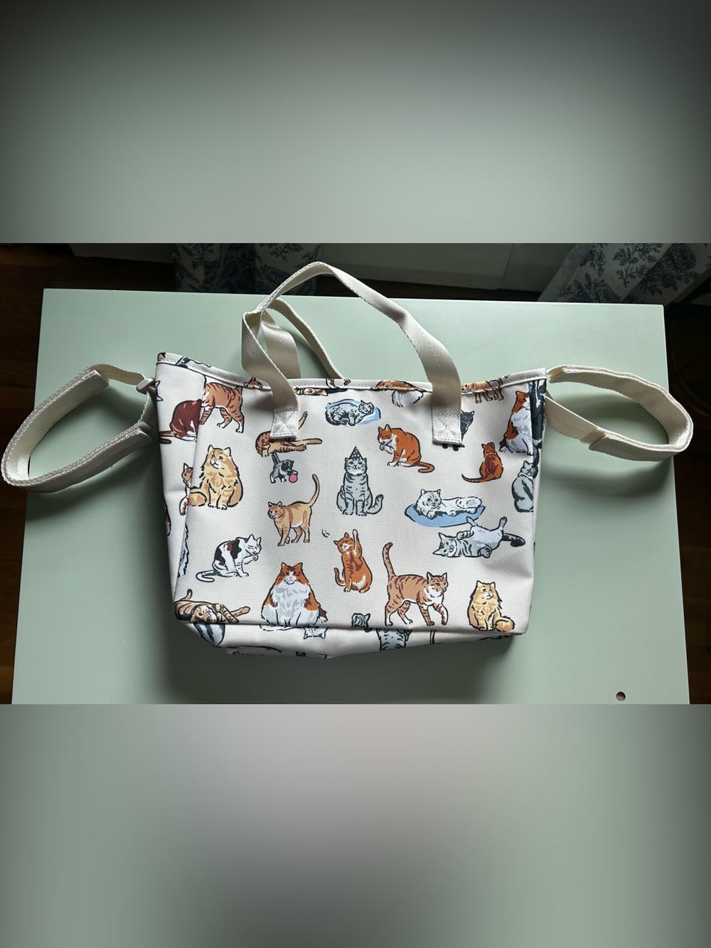 Vera Bradley Outlet Lighten Up Everything Organizer Tote - A Cat’s Life Print - Picture 3 of 10